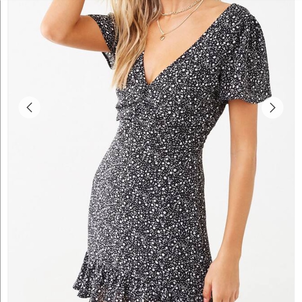 Floral Ruched Mini Dress